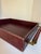Global Views Burgundy Leather Executive Desk Tray With Leather Wrapped Handles For Sale - Image 9 of 12
