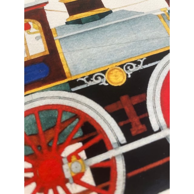 Halsey Reproduction Vintage Train Illustration Prints Set of 4 For Sale - Image 12 of 17