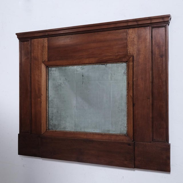 Antique Walnut Fireplace Mirror For Sale - Image 14 of 14
