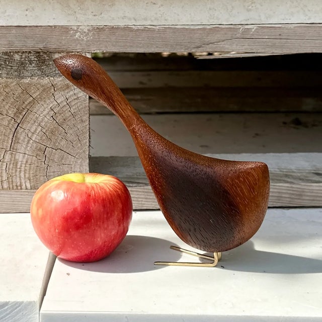 Teak Long Neck Bird Figurine, Mid Century Modern Style For Sale In Little Rock - Image 6 of 10