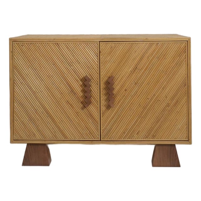 Arrabida Rattan and Walnut Sideboard by Barracuda Interiors For Sale