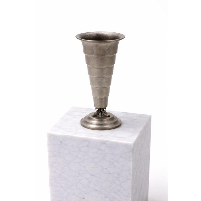 Svenskt Tenn Swedish Art Deco Pewter Vase from Svenskt Tenn, 1935 For Sale - Image 4 of 9