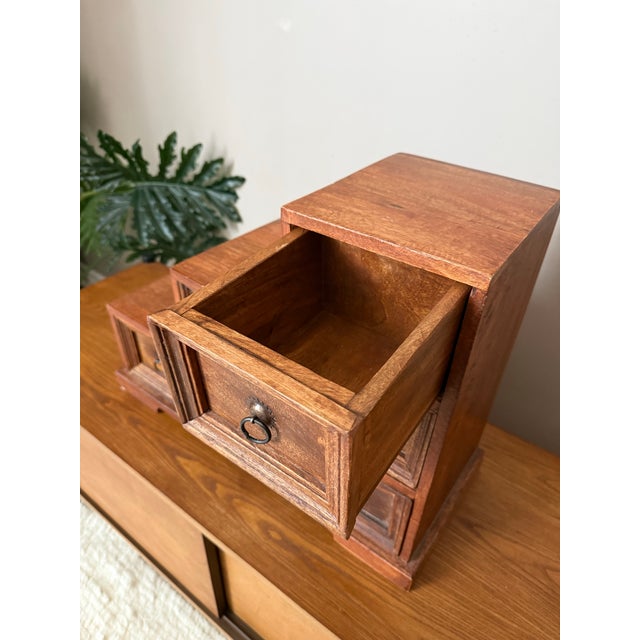 Mid 20th Century Apothecary Japanese Kaiden Tansu Staircase Chest of Drawers For Sale - Image 4 of 8