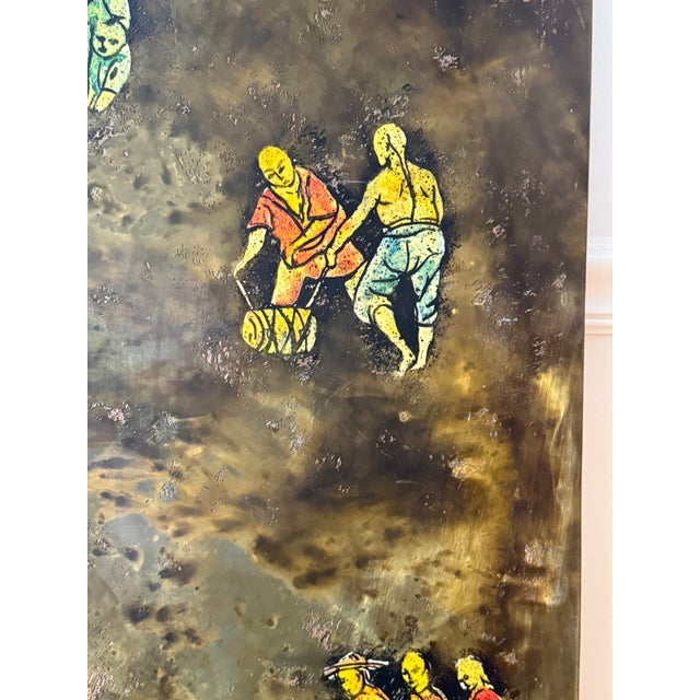 1960s Philip & Kelvin Laverne Chinese Peasants Wall Panel For Sale - Image 5 of 9