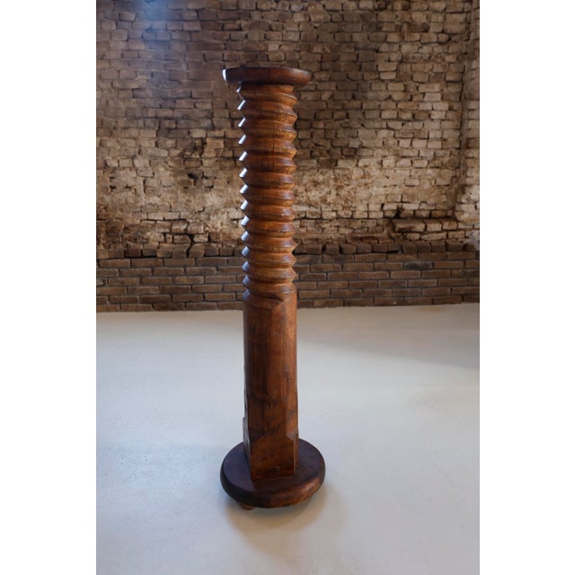 Antique French Wooden Wine Pedestal, 1850 For Sale - Image 11 of 13