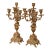 Pair of 19th Century French Louis XV Rococo Bronze Dore Five-Light Candelabras For Sale