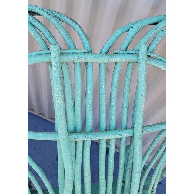 Green 19Thc Original Green Painted Bentwood Rocking Chair For Sale - Image 8 of 9