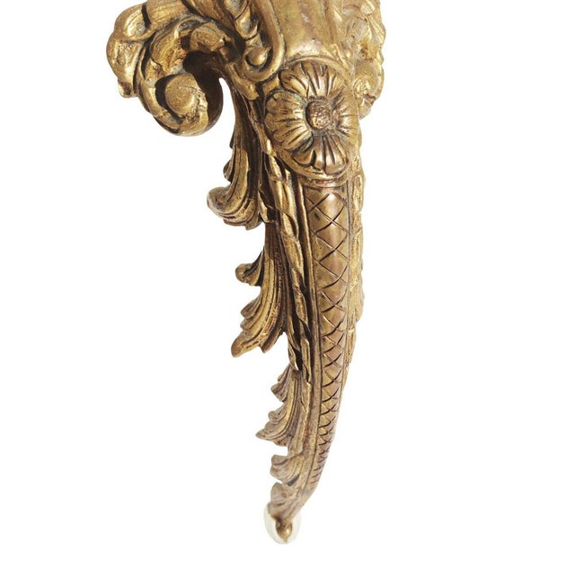 Metal Rococo Table in Gilded Bronze with Marble Top, 1800s For Sale - Image 7 of 16