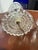 Vintage 1950s Hollywood Regency Boudoir Lamp Pair With Frosted Embossed Glass Shades & Prism Accents For Sale - Image 10 of 12