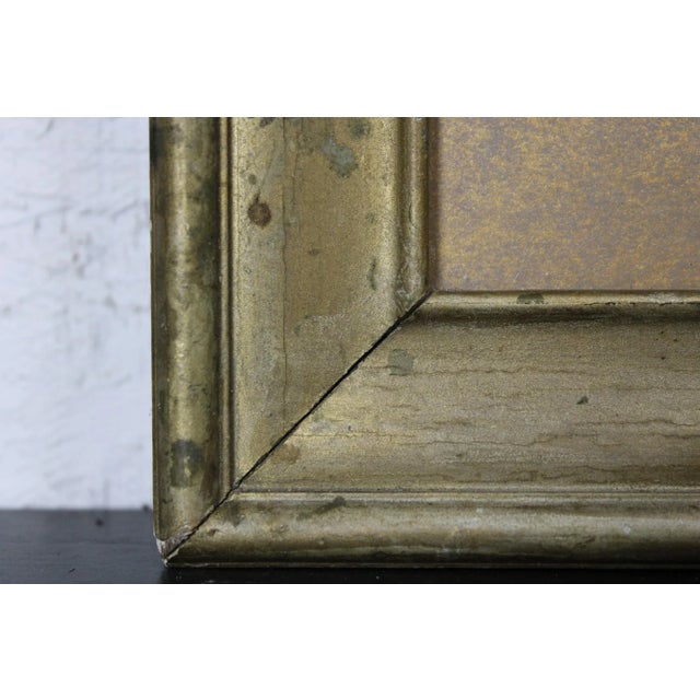 Currier & Ives Little Daisy Lithograph Victorian Girl Flowers Gold 23" For Sale - Image 6 of 7