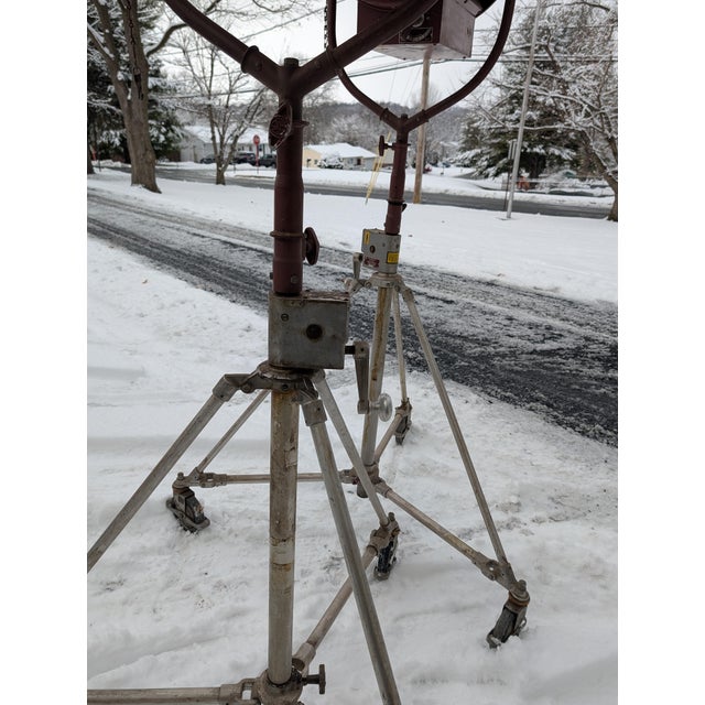 Mole-Richardson Stage Lights | Hollywood Studio Spotlights on Crank Stands For Sale - Image 10 of 18
