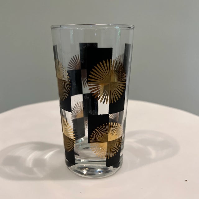 Mid 20th Century Retro Highball Glasses- Set of 6 For Sale - Image 4 of 7
