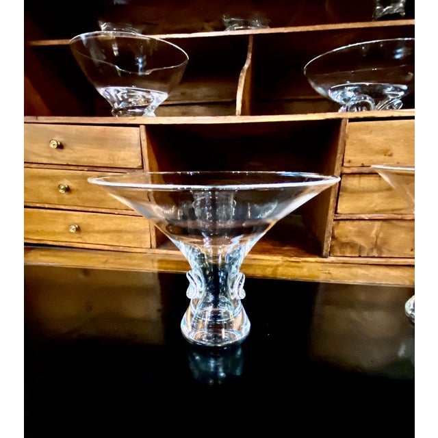 Mid-Century Modern Pair Steuben Footed Bowls, C. 1950 - 1960 For Sale - Image 3 of 7