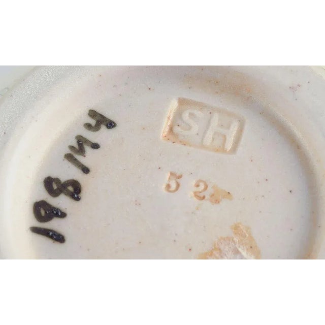 Swedish Ceramic Vase with Slender Neck by Sven Hofverberg For Sale - Image 8 of 9