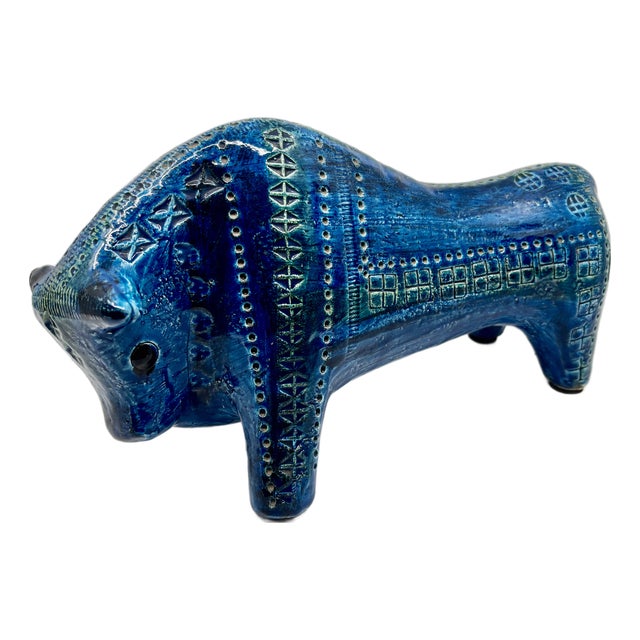 Glazed Ceramic Bull by Aldo Londi, 1965 For Sale