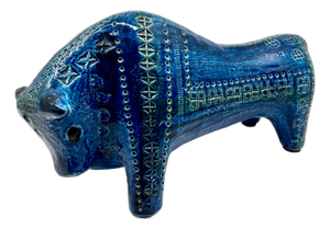 Glazed Ceramic Bull by Aldo Londi, 1965