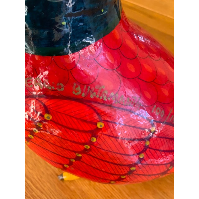 Sergio Bustamante Late 20th Century Sergio Bustamente Papier Mâche Bird Le Sculpture For Sale - Image 4 of 9