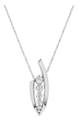 Statement Diamond Necklace .54cttw 14k White Gold