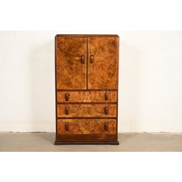 Donald Deskey Style Art Deco Burl Wood Gentleman's Chest, Circa 1930s For Sale - Image 16 of 16