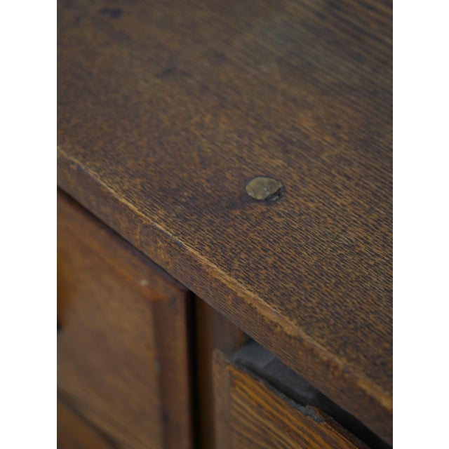 Antique 12 Drawer Oak Apothecary Cabinet For Sale - Image 11 of 18