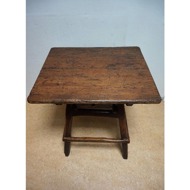 A beautiful antique naive, rustic, primitive Wabi Sabi style table, can be used as a small dining table or side table /...