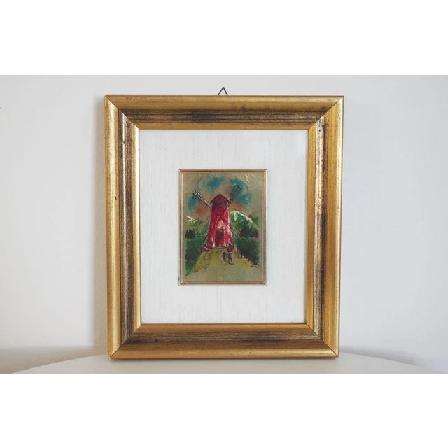 Small Mill Print in Gold Leaf, 1984 For Sale - Image 4 of 9