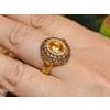 Bochic "Orient" Vintage Fancy Yellow Sapphire Ring Set In 18K Gold & Silver For Sale - Image 16 of 18
