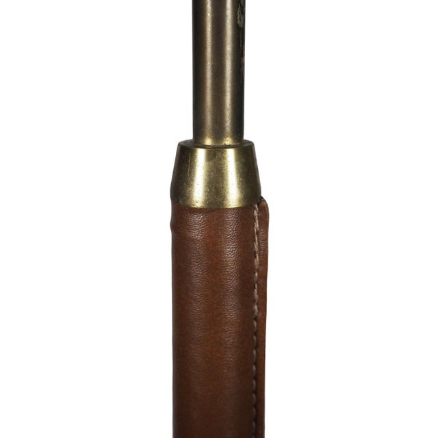 Vintage Swedish Leather and Brass Floor Lamp from Falkenbergs Belysning, 1960s For Sale - Image 14 of 18