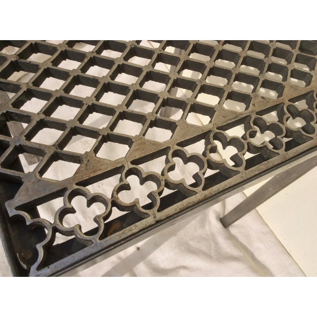 French Country Custom Antique Steel Fragment Table For Sale - Image 3 of 8