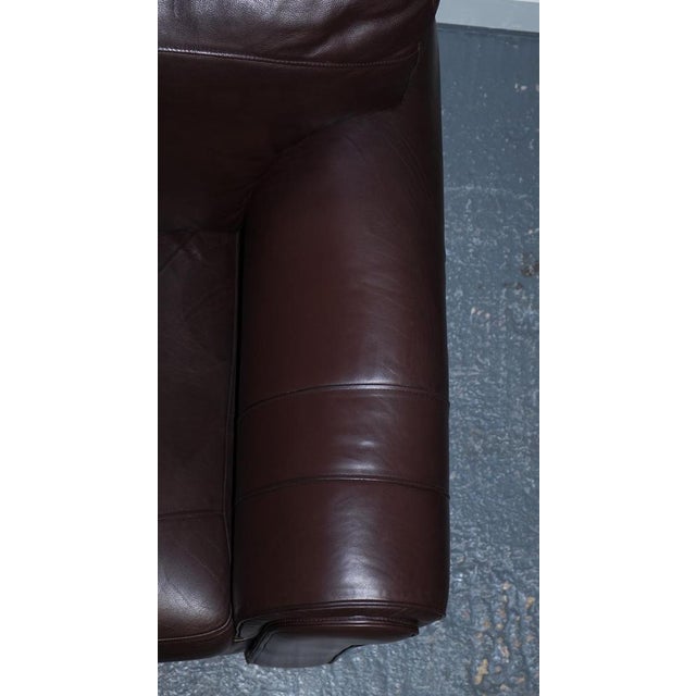 Large Brown Leather Armchairs, Set of 2 For Sale - Image 10 of 18