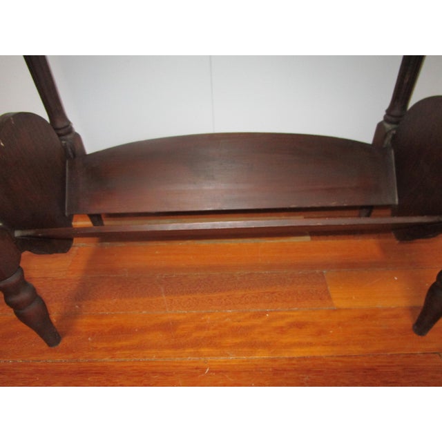 1930s Colonial Revival Style Turned and Veneered Occasional Bookshelf Table For Sale - Image 4 of 10