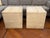 Design Plus Gallery presents a Pair of Vintage Italian Travertine Cube Tables. The tables are defined by squared forms,...