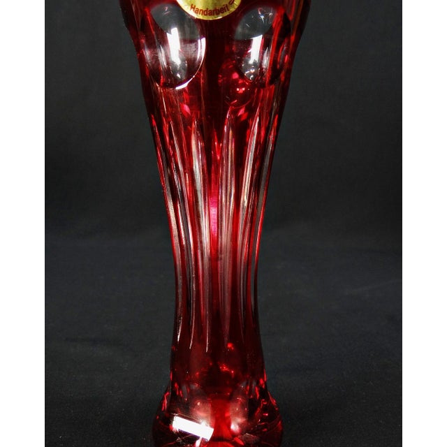 Place your most beautiful flowers in this hand-blown and hand-cut Bohemian crystal bud vase from G. Ludwig glassworks. Its...