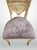 1980s Harris Marcus Vintage Shell Back Silver Leaf Chairs With Lilac Velvet - a Pair For Sale - Image 11 of 12