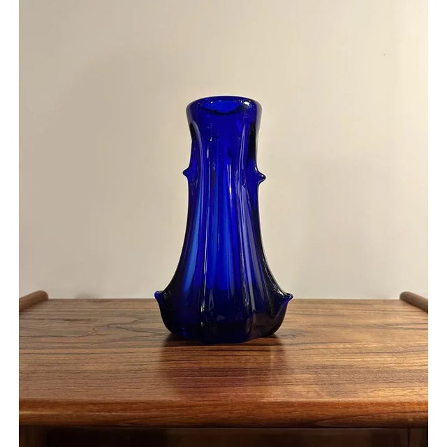 Blue Italian Hand-Blown Azure Blue Murano Glass, 1960s For Sale - Image 8 of 8