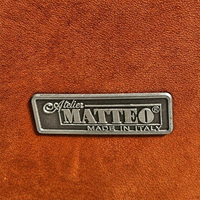 Animal Skin Cognac Brown Leather Club Chair from Atelier Matteo, Italy, 1970s For Sale - Image 7 of 8