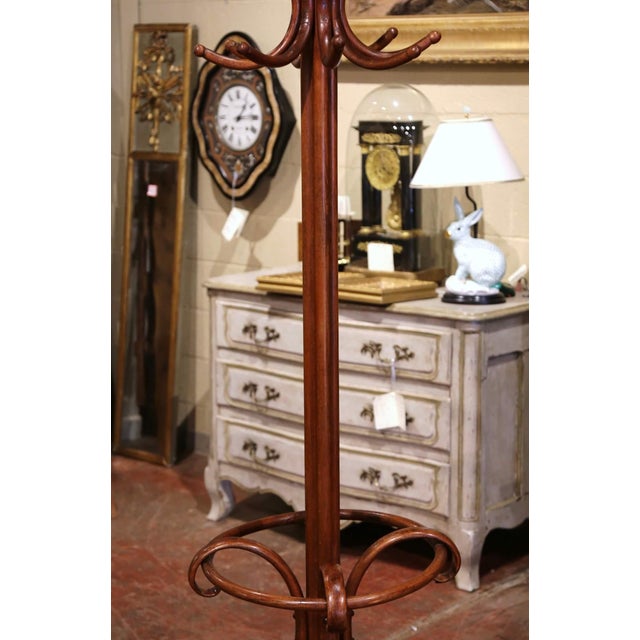 Early 20th Century Carved Bentwood Coat Stand With Umbrella Ring Style Chairish