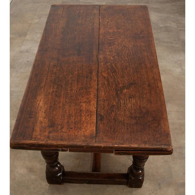 17th Century 17th Century French Solid Oak Extending Dining Table For Sale - Image 5 of 12