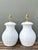 Vintage Plaster Woven Rattan Lamps - A Pair For Sale - Image 9 of 12