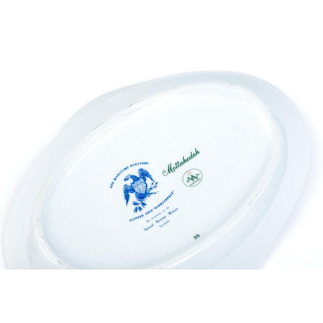 A beautiful historic reproduction porcelain dish from the discontinued "Our Maritime Heritage" collection by Mottahedeh....