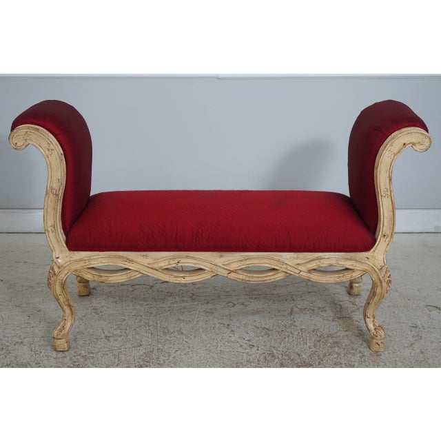 Age: Approx. 20 Years Old Details: Factory Distressed Paint Nice Decorator Bench High Quality Construction Offered @...