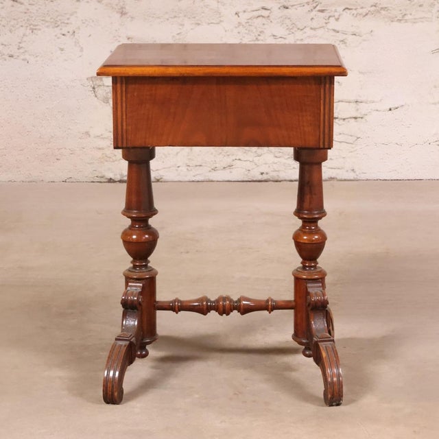 20th Century Double Pedestal English Sewing Table For Sale - Image 4 of 7