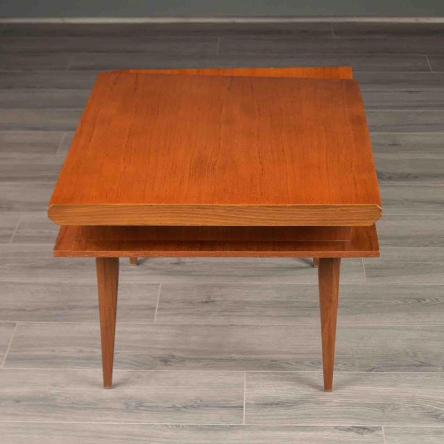 Mid-Century Italian Walnut Two-Tier Coffee Table For Sale - Image 11 of 11
