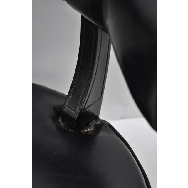 Vintage Mid Century Modern Low Black Barrel Back Lounge Club Chairs - A Pair For Sale - Image 11 of 18