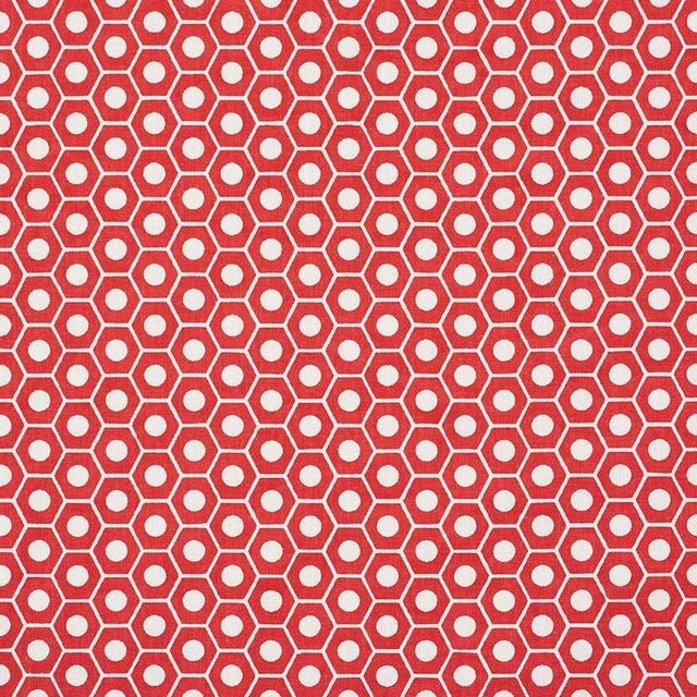 Sample - Schumacher X Studio Bon Queen B Fabric in Red For Sale