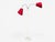 Mid-Century Modern Ah Belysing, Floor Lamp, White Lacquered Metal, Red Fabric, Sweden, 2000s For Sale - Image 3 of 11