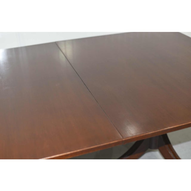 Mid Century Duncan Phyfe Style Dining Table With Extensions 87in For Sale - Image 9 of 10