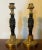 Antique French Empire Gilt Bronze Candlesticks in the Manner of Thomas Hope 1810- a Pair For Sale - Image 12 of 13