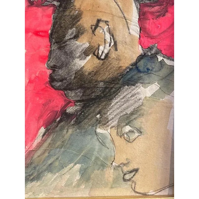 Mino Maccari, Figure Study, Watercolor, Framed For Sale - Image 4 of 9