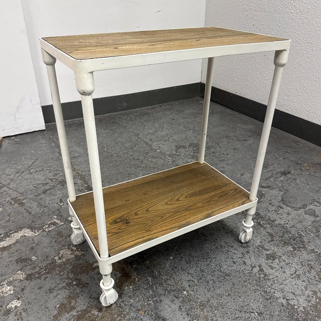 Industrial Luay Al-Rawi for Restoration Hardware Dutch Industrial Cart, Distressed White For Sale - Image 3 of 12